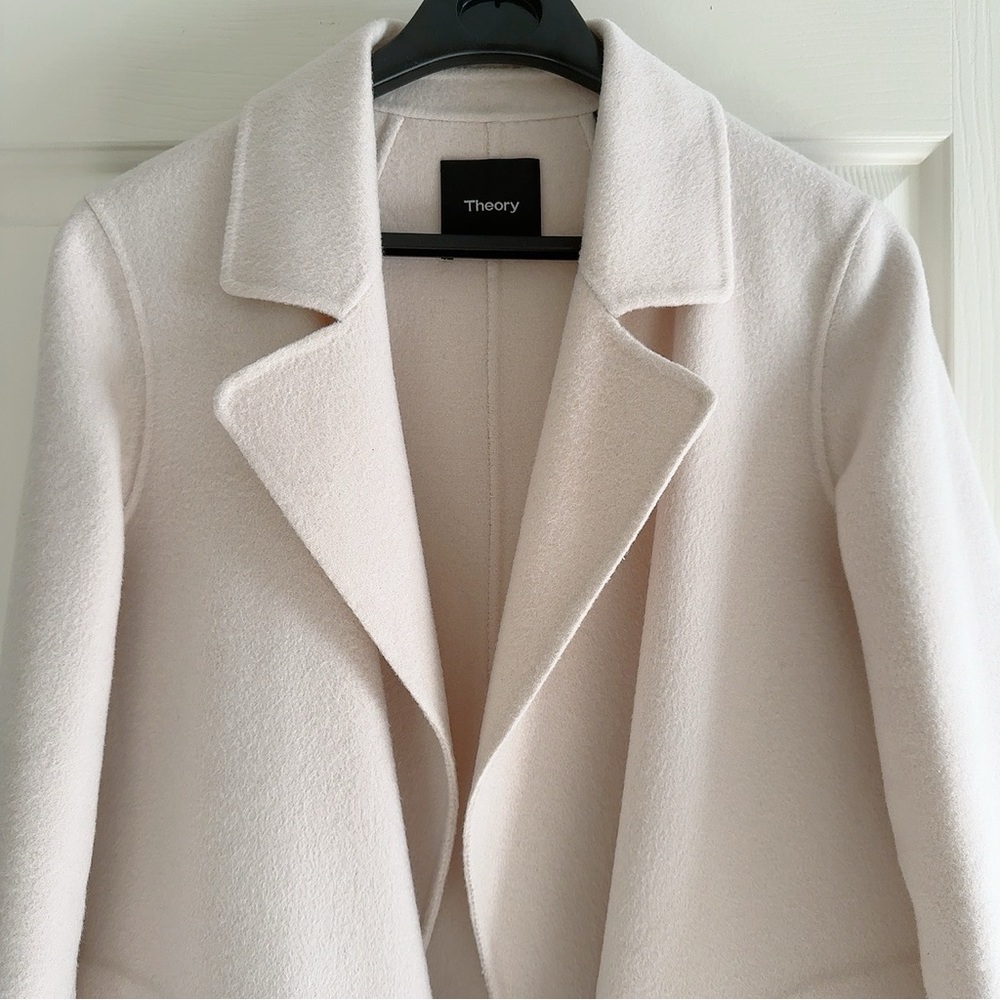 Theory Open Front Coat In Double-Face Wool-Cashme… - image 7